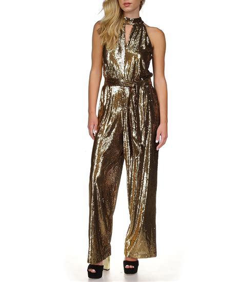 michael kors jumpsuit|michael kors sleeveless belted jumpsuit.